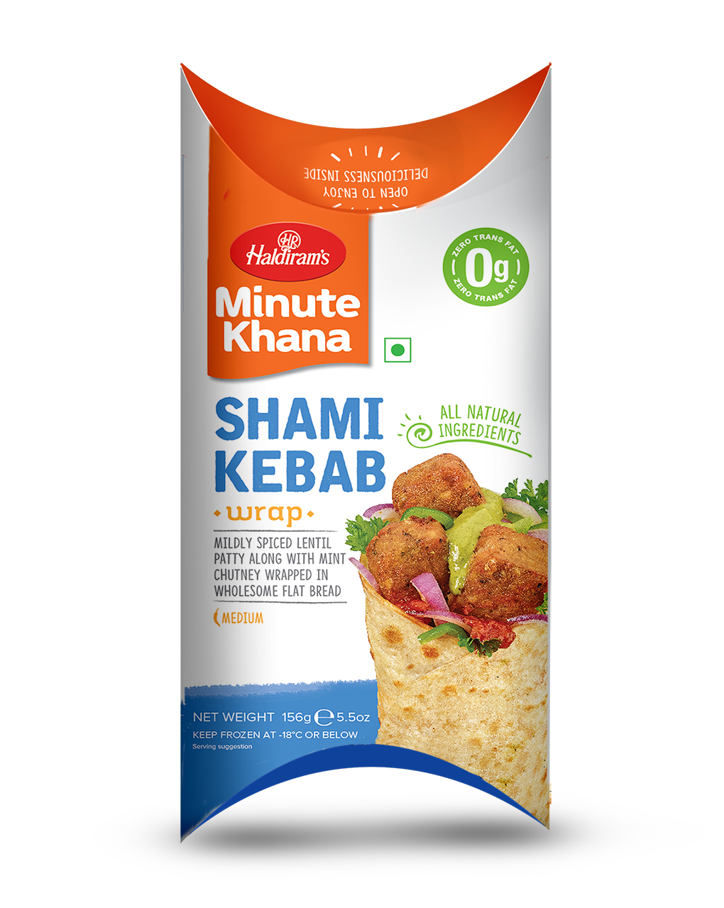 Haldiram Wraps Shami kebab , minute khana